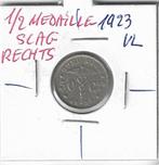 Belgique : ERREUR : 50 ct 1923 VL - 1/2 coup de médaille à d, Envoi, Monnaie en vrac