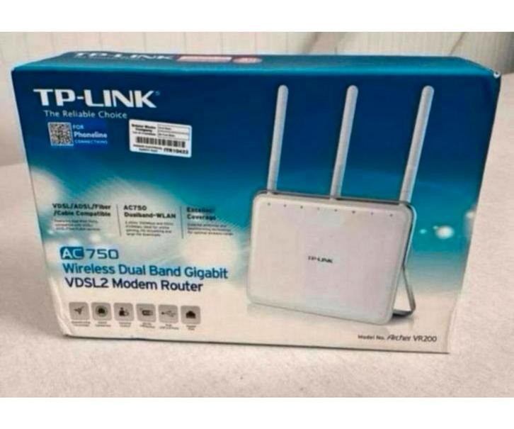 Modem-routeur TP-LINK Archer VR200 AC750 VDSL vdsl2 port USB, Informatique & Logiciels, Routeurs & Modems, Comme neuf, Routeur avec modem