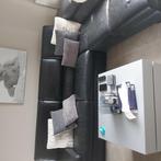 Mooie zwartlederen hoeksalon 300/245, Huis en Inrichting, Ophalen