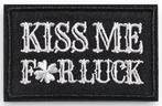 Patch biker - Embrasse-moi pour la chance - 78 x 50 mm, Enlèvement ou Envoi, Appliques Hotfix, Neuf