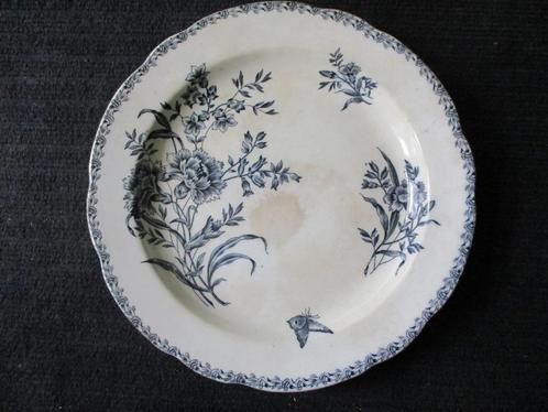 zeldzaam antieke serveerschotel 1870 OILIETS  NIMY, Verzamelen, Porselein, Kristal en Bestek, Gebruikt, Porselein, Ophalen of Verzenden