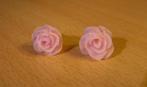 Oorbellen roze roos, Bijoux, Sacs & Beauté, Boucles d'oreilles, Rose, Enlèvement ou Envoi