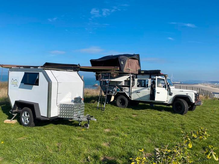 Mini caravan/ offroad trailer, Caravans en Kamperen, Caravans, Particulier, tot en met 3, tot 500 kg, Treinzit, Luifel, Ophalen