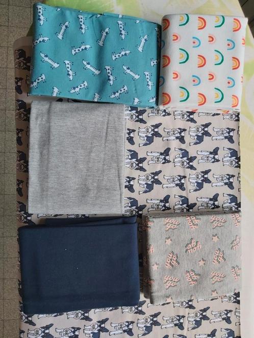 Lot - 6 rekbare stoffen, Hobby en Vrije tijd, Stoffen en Lappen, Nieuw, Ophalen of Verzenden