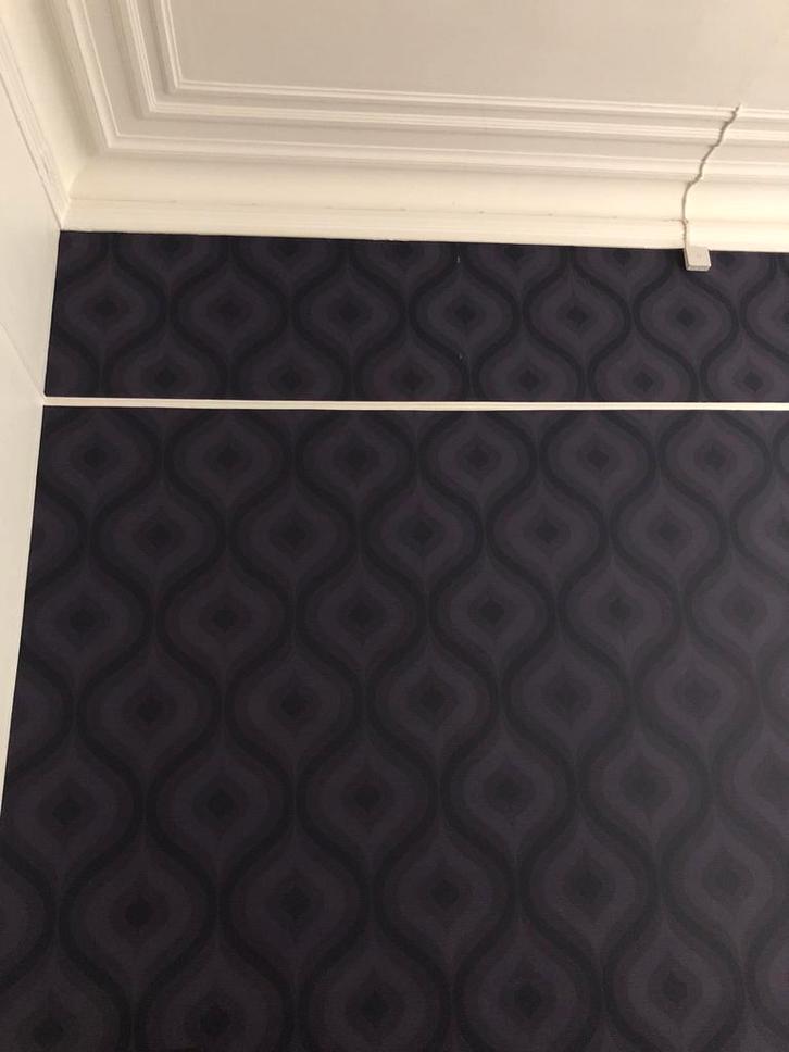 Retro vliesbehang, Huis en Inrichting, Stoffering | Behang, Paars, Ophalen