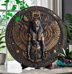 Wanddecoratie metalen bord Egyptische Farao (20cm diameter), Huis en Inrichting, Ophalen of Verzenden, Nieuw