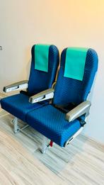 Dubbele vliegtuigstoel uit een Fokker F28, Verzamelen, Luchtvaart en Vliegtuigspotten, Overige typen, Ophalen of Verzenden, Zo goed als nieuw
