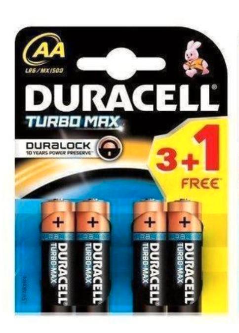 Set van 4 Duracell MN1500/LR6 Alkaline-Turbo Max-batterijen, Audio, Tv en Foto, Fotografie | Accu's en Batterijen, Nieuw, Ophalen of Verzenden
