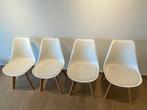 Eetkamerstoelen (4 stuks) - Scandinavische stijl, Huis en Inrichting, Stoelen, Ophalen, Gebruikt, Wit, Scandinavisch