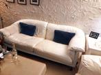 Canapé + fauteuil en cuir blanc – parfait état, Enlèvement, Neuf, Cuir
