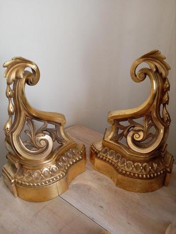 2 Oude Messing Consoles.. Hoogte 42 CM/Breedte 28 CM beschikbaar voor biedingen