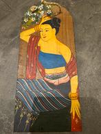 Handgeschilderde muurdecoratie Thailand, Huis en Inrichting, Woonaccessoires | Wanddecoraties, Ophalen of Verzenden, Nieuw