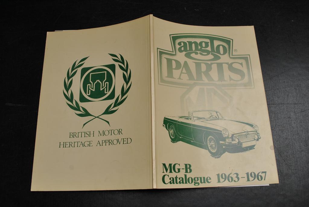 MG-B Catalogue 1963 1967 Anglo Parts 1986 Engine RARE Moteur, Enlèvement ou Envoi