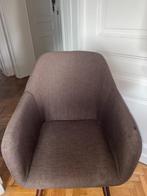 3 stoelen/ chaises brune, Huis en Inrichting, Stoelen, Ophalen, Gebruikt, Stof, Drie