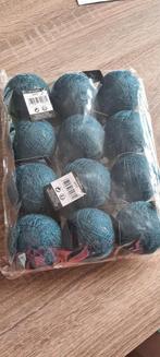 12 boules de tissus pour guirlande éclairante- bleu petrole, Hobby & Loisirs créatifs, Tricot & Crochet, Enlèvement ou Envoi, Neuf