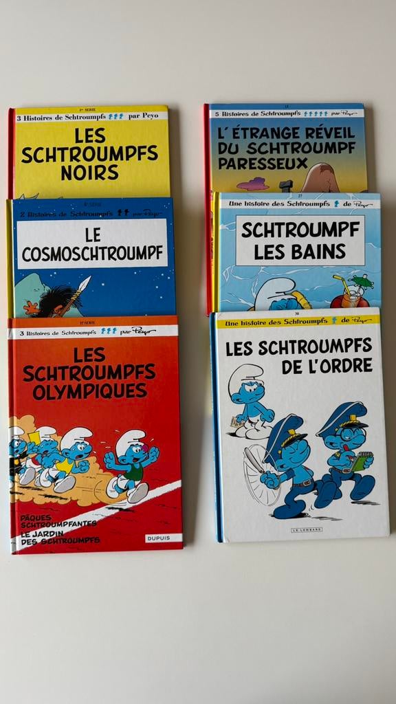 8 bandes dessinées LES SCHTROUMPFS, Collections, Enlèvement, Comme neuf