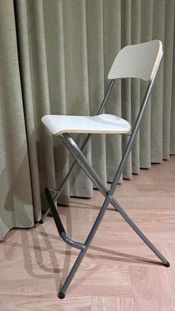 2x Franklin Barkrukken, opklapbaar, wit/grijs, 63cm beschikbaar voor biedingen