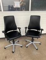 2 Fauteuil de bureau ergonomique en cuir Axia 2.2, Comme neuf, Noir, Chaise de bureau, Ergonomique