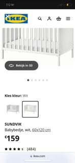 Sundvik baby- en peuterbed ikea €80, Ophalen, Zo goed als nieuw, Ledikant
