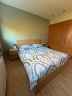 Lit Malm chene blanchi, Maison & Meubles, Chambre à coucher | Chambres à coucher complètes, Enlèvement, Comme neuf