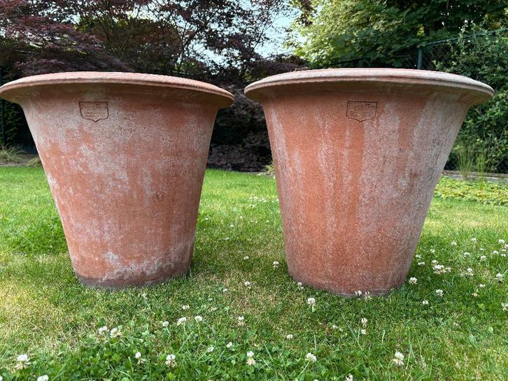 1 Grote Extreem Exclusieve Impruneta Terracotta Bloempot, Tuin en Terras, Bloempotten, Zo goed als nieuw, Terracotta, Binnen, Balkon