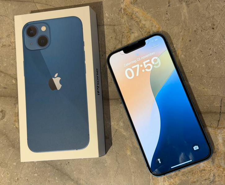 Apple iPhone 13 128GB - Perfecte staat, Télécoms, Téléphonie mobile | Apple iPhone, 128 GB, iPhone 13, Bleu, Enlèvement
