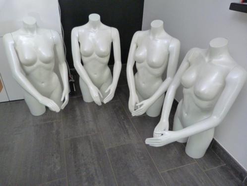 4 x Mannequin - paspop dames bovenlichaam met armen, Antiek en Kunst, Curiosa en Brocante, Ophalen