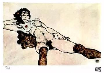 Egon Schiele Litographie Signé et numéroté à la main dans la beschikbaar voor biedingen