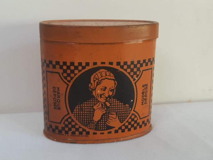 Vintage metalen doos uit 1930 Van der Cruyssen snuiftabak, Verzamelen, Blikken, Gebruikt, Overige, Overige merken, Ophalen of Verzenden