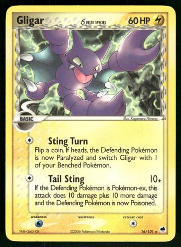 Gligar δ 16/101 - Dragon Frontiers (NM) beschikbaar voor biedingen