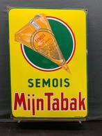 Emaille reclamebord Semois mijn Tabak uit 1953, Ophalen, Gebruikt, Reclamebord