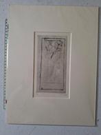 Ongewone ets Rony Vrouw die in de spiegel kijkt uit 1990, Antiek en Kunst, Kunst | Etsen en Gravures, Ophalen of Verzenden
