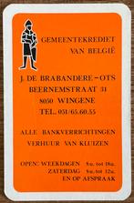 Strooier GEMEENTEKREDIET VAN BELGIË/WINGENE, Ophalen of Verzenden, Zo goed als nieuw, Joker(s)