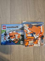 Lego Minecraft The Fox Lodge, Kinderen en Baby's, Ophalen of Verzenden, Zo goed als nieuw, Complete set, Lego