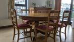 Volledig eikenhouten eetkamer, Ophalen, Gebruikt, Louis Philippe, 4 tot 6 stoelen