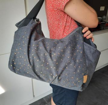 Luiertas Lassig Twin Bag - Donkergrijs, Enlèvement ou Envoi, Comme neuf, Sac d'épaule