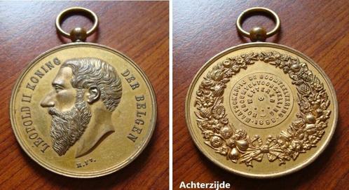 Medaille Hofbouwtentoonstelling Wetteren 1898, Timbres & Monnaies, Pièces & Médailles, Bronze, Envoi