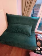 Slaapzetel velour, Huis en Inrichting, Slaapkamer | Slaapbanken, Ophalen, Eenpersoons, Blauw, Zo goed als nieuw