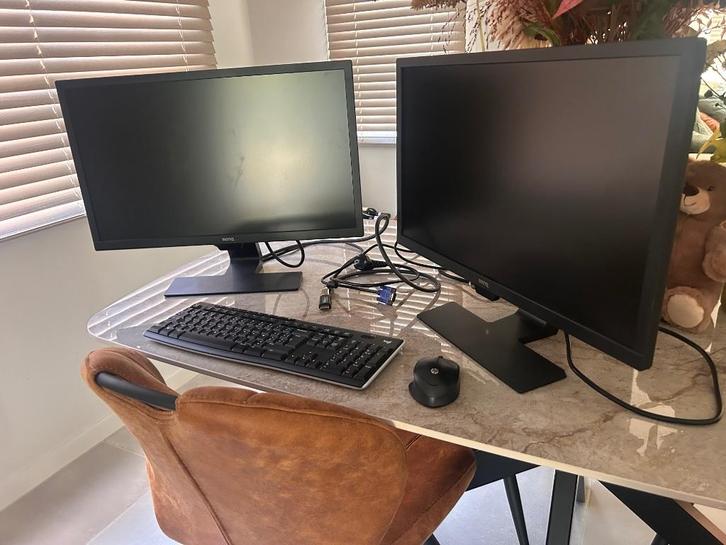 2x BenQ Monitoren + draadloos toetsenbord & muis | Gamin, Computers en Software, Monitoren, Nieuw, Gaming, Ophalen