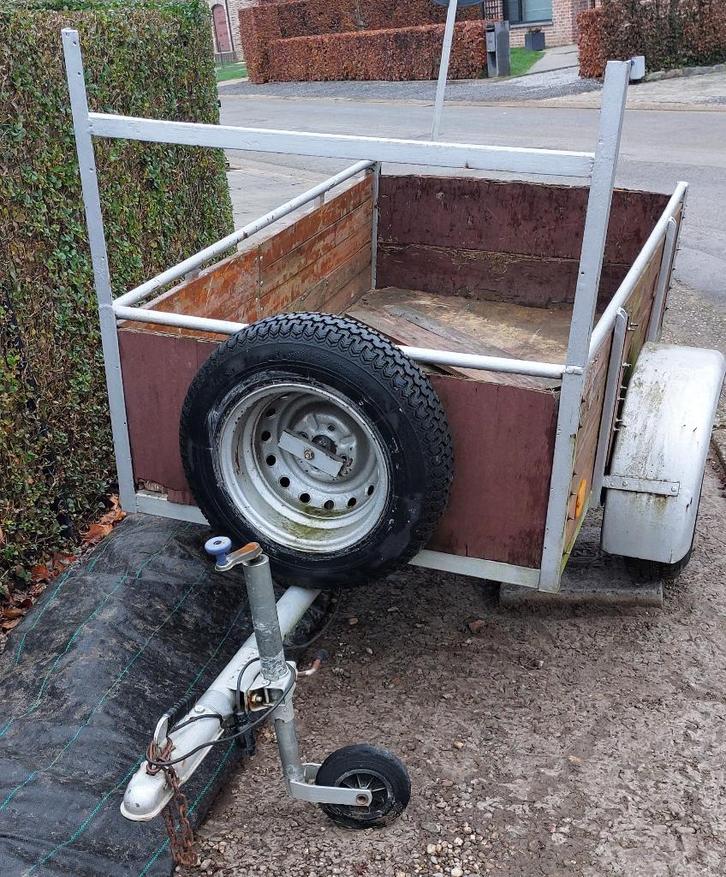 Aanhangwagen Enkel As: max. 750kg, Auto diversen, Aanhangers en Bagagewagens, Gebruikt, Ophalen