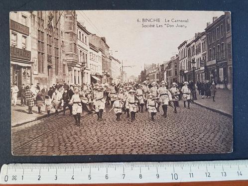 Postkaart Binche Le Carnaval Société Les Don Juan DELHAIZE, Verzamelen, Postkaarten | België, Ongelopen, Henegouwen, 1920 tot 1940
