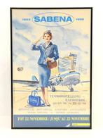 Originele Sabena poster in kader  (1998), Ophalen of Verzenden, Gebruikt, Kaart, Foto of Prent