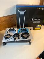 PlayStation 5 Digital Edition + 2 controllers., Games en Spelcomputers, Ophalen of Verzenden, Zo goed als nieuw, Playstation 5
