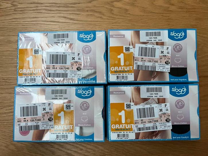 16 slips Sloggi wit en zwart maat 38 nieuw in verpakking, Kleding | Dames, Ondergoed en Lingerie, Slip, Overige kleuren, Ophalen of Verzenden