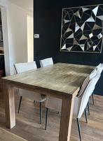 **Eettafel grijze eik**, Huis en Inrichting, Ophalen, Gebruikt, Eikenhout, 50 tot 100 cm