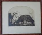 DIRK BAKSTEEN / HET VOGELKOOITJE / ZW-W ETS / 35x42cm KADER, Antiek en Kunst, Kunst | Litho's en Zeefdrukken, Ophalen of Verzenden