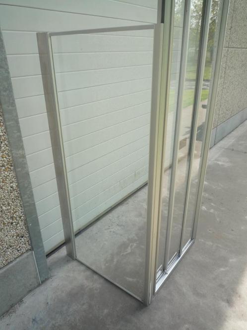 douchedeur - 3 delig met vaste wand, Doe-het-zelf en Bouw, Sanitair, Gebruikt, Douche, Ophalen