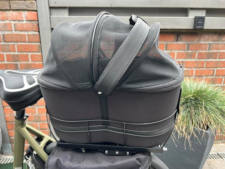 Hondenmand voor achteraan op de fiets, Dieren en Toebehoren, Hondenmanden, Zo goed als nieuw, Stof, Ophalen