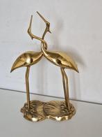 Koppel in elkaar geweven koper kraanvogels,  reiger, Ophalen of Verzenden, Koper
