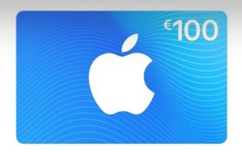 Itunes & AppleStore giftcard APPLE €100, Tickets en Kaartjes, Kortingen en Cadeaubonnen, Eén persoon, Overige typen, Cadeaubon